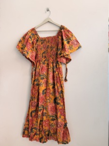 Off The Shoulder Floral Print Pleated Mini <b>Dress</b> <b>Elastic</b> Waist Sleeveless Casual Summer Woven Viscose Polyester <b>Dress</b> - Product Image 4