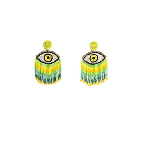 Pendientes de Moda con Cuentas de Semillas y Bordados, Joyería de Diseño Único, Pendientes Artísticos Hechos a Mano con Bordados de Cuentas de Semillas - Product Image 6