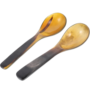 Table à thé et cuillère à caviar de luxe, fabriquées à la main, écologiques, en corne de buffle/vache/vacheau - Product Image 1