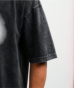 Camiseta unisex de corte holgado con hombros caídos, estilo oversize, bordado, manga corta, informal, de algodón, estilo streetwear. - Product Image 5