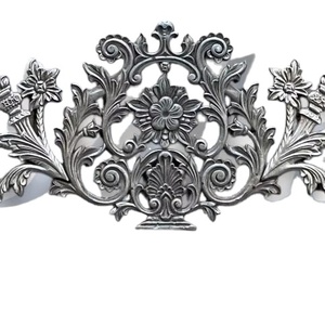 Vente en gros de garde-corps en fonte moderne de style royal, à motif floral, finition lisse et brillante, gris naturel, garantie 5 ans, pour balcon et escalier, directement de l'usine - Product Image 3