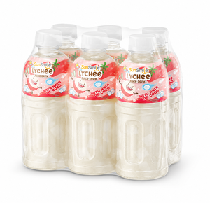 Boisson au jus de litchi SunSmile avec Nata De Coco 320ml X 6 bouteilles - Product Image 1