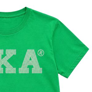 Camiseta de algodón de manga corta para mujer con estampado de letras Green Pearl, diseño gráfico, informal, a la moda, para verano, ropa de calle, uso diario - Product Image 2