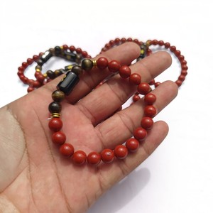 Pulsera del Zodiaco de Aries, Joyería de Piedras Preciosas Naturales de Jaspe Rojo y Ojo de Tigre, Venta al por Mayor - Product Image 2