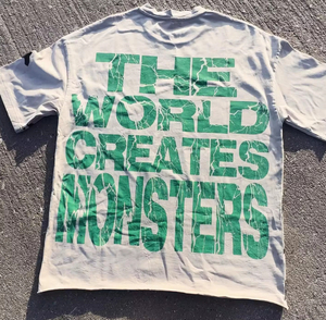 Camiseta de Hombre OEM Personalizada, Estilo Vintage Hip Hop, con Estampado Gráfico DTG, de Algodón, con Dobladillo Cortado - Product Image 4