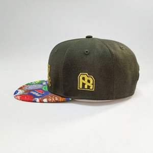Gorra de Béisbol Unisex con Logotipo Personalizado, Bordado 3D de Hojas Tropicales, Visera Plana, Deportiva, para Exteriores, Protección Solar, Estilo Trucker, con Cierre a Presión - Product Image 4