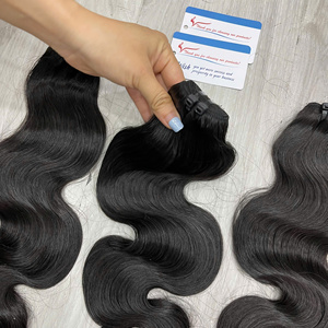 BEST SELL natural color weft hair extension <b>body</b> <b>wave</b> curly hair bundles Ready to Ship raw vietnamese hair - Product Image 5