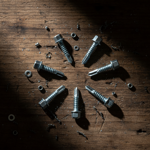 Tornillos Autoperforantes de Cabeza Hexagonal, Clase 8, Acero al Carbono, Zincados/Galvanizados/Fosfatados, Medidas en Pulgadas/Métricas, Fijaciones para Techos y Estructuras, OEM - Product Image 1