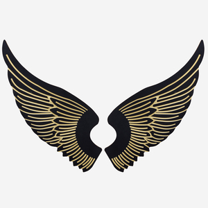 Aluminum Main Door Wing Design Pull Handle Pair Matt <b>Black</b> Gold AB Matt White Gold <b>Feather</b> Motif Entrance Hardware - Product Image 4