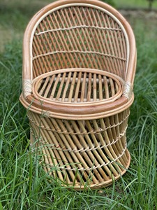 Chaises pour enfants en rotin naturel pour fêtes, mobilier enfant robuste, chaises de salle à manger, accessoires de photographie. - Product Image 3