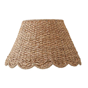 Handwoven Boho Seagrass Lampshade Scalloped Pendant <b>Light</b> for Indoor Table Lamp Eco-Friendly Lightweight Wholesale Good Price - Product Image 2