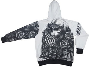 Sudaderas con capucha estilo universitario con cremallera, letras de chenilla, puños acanalados, inspiradas en el streetwear, OEM, poliéster/algodón, cortavientos - Product Image 3