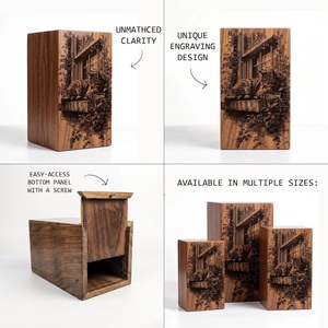 Personalized Wooden <b>Cat</b> <b>Urn</b> Laser Engraved Pet Memorial Box <b>Cat</b> Ashes Keepsake personalized wooden <b>cat</b> <b>urn</b> wooden <b>cat</b> <b>urn</b> <b>cat</b> - Product Image 3