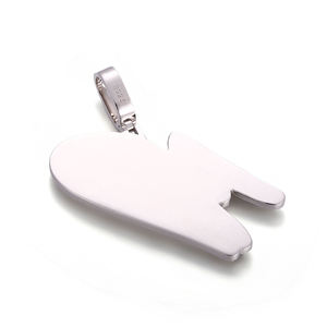 Colgante de Alas con Baño de Rodio, Aleación con Micro Pavé de Diamantes, Amuleto Hiphop, Joyería de Moda Unisex - Product Image 2
