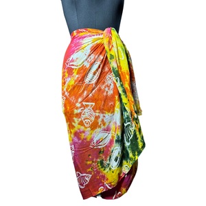 Pareo de Playa Tie Dye al por Mayor para Mujer, Sarong, Pañuelo Envolvente, Pareo Hecho a Mano con Estampado de Bloques, Pareo de Algodón, el Más Vendido - Product Image 5