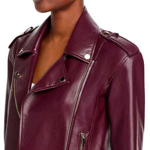 Custom <b>Women</b> Leather Jacket Premium Quality Fashion Outerwear Slim Fit Biker Coat For Casual Travel And Winter Use - Product Image 5