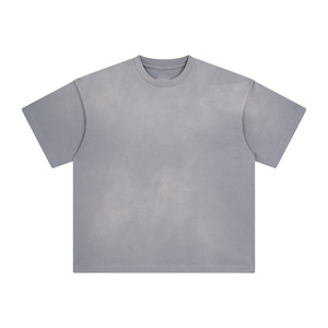 Wholesale Custom Streetwear Heavyweight 280 GSM 100% Cotton Oversized Unisex Blank Plain Dyed Breathable T-Shirts For Men's - Product Image 2