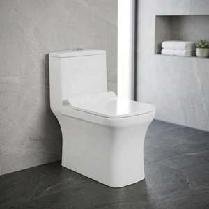 WC monobloc intelligent et de luxe en or avec chasse siphonique pour projets de salles de bain haut de gamme - Product Image 4