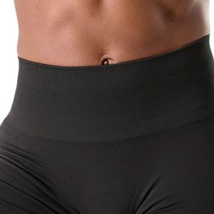 Shorts de sport noirs taille mi-haute pour femme – Compression extensible, entraînement, fitness, yoga, performance et confort - Product Image 5
