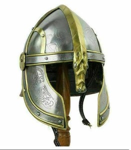 Casco de Guerrero Medieval de Metal, Casco Decorativo de Armadura, Réplica Hecha a Mano, Disfraz Histórico, Decoración Coleccionable para el Hogar - Product Image 4