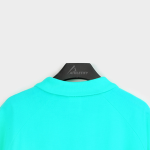 Blue <b>Turquoise</b> <b>Men's</b> Formal Short Sleeve for T-<b>Shirt</b> Comfortable Breathable Anti-Wrinkle Custom Design Pure Organic Cotton - Product Image 4