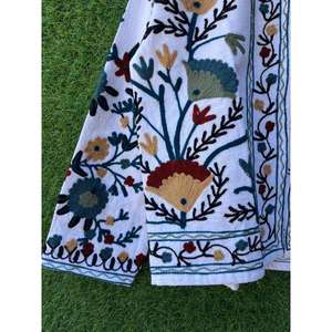 <b>White</b> Suzani Embroidery Velvet Fabric <b>Jacket</b> <b>Jacket</b> for Womens Indian Outfits Available at Wholesale Price For Export - Product Image 4