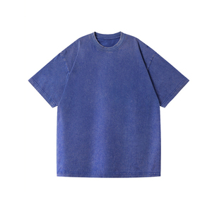 Camiseta Oversize de Alta Calidad para Hombre, 100% Algodón, Camisetas Personalizadas con Logotipo Bordado, Camiseta Unisex de Gran Gramaje con Lavado Ácido - Product Image 1