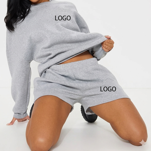 Womens Long Sleeve T Shirt and Short Pant Two Piece <b>Set</b> Soft Cotton Comfortable Pajama Sleepwear Lounge Outfit for Ladies - Product Image 1