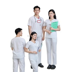VENTA SUPERIOR, uniformes médicos cómodos para hospitales, estilos de uniformes de enfermera, tops de limpieza personalizados, ropa de hospital-OEM/ODM-MOQ BAJO - Product Image 4