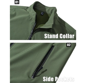 New Custom Embroidered logo Fleece <b>Jacket</b> Outdoor Casual Windproof Outwear Zipper Pocket <b>Sherpa</b> Designer Winter <b>Men</b> <b>Jacket</b> - Product Image 6