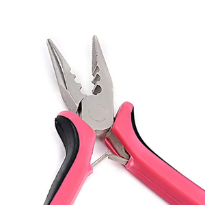 Hair <b>Extension</b> Pliers for Micro Rings <b>Beads</b> Hair <b>Extension</b> Tools Pliers Stainless Steel Pink Handle Hair Styling Salon Use - Product Image 6