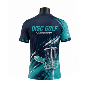 Camisetas Profesionales de Disc Golf OEM ODM de Alta Calidad, Sublimadas, Antibacterianas, 100% Poliéster, Jersey de Equipo Personalizado con Nombre del Equipo - Product Image 5