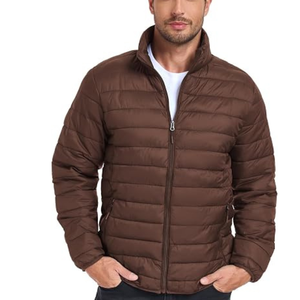 Men's <b>Quilted</b> Puffer Jacket Stand Collar Zipper Closure Casual Windproof Polyester Wadding Autumn Wear Hot <b>Sale</b> Durable Fabric - Product Image 1
