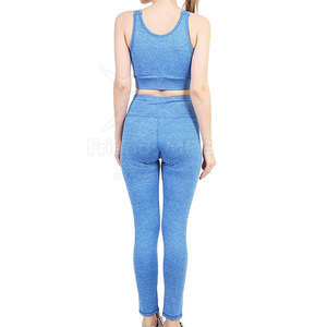 Premium Quality Durable Material Women <b>Yoga</b> <b>Set</b> Solid Pattern Breathable Eco-Friendly Lightweight 2-Piece <b>Set</b> - Product Image 2