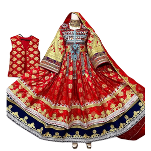 Conjuntos de Vestidos Plisados de Alta Calidad Estilo Bohemio Gitano Afgano con Borlas y Monedas Antiguas Bordadas, Hechos a Mano, Estilo Tribal Étnico para Mujer - Product Image 1