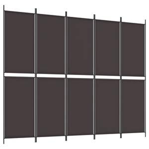 Separador de Ambientes de Tela Marrón de 5 Paneles, 98.4"x78.7" - Product Image 2