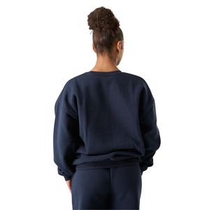 Sweat-shirt à col rond bleu marine pour femme, manches longues, en polaire, décontracté, pour la salle de sport, vêtements de sport, doux, léger, pour tous les jours - Product Image 6