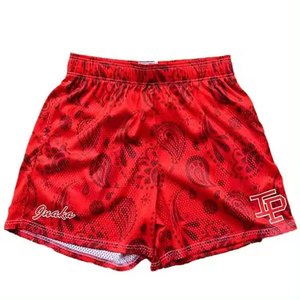Shorts de sport décontractés pour hommes, imprimé rose par sublimation, en mesh, tie-dye, avec poches - Product Image 5