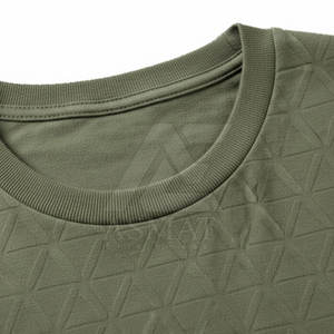 Camiseta personalizada con relieve, de algodón de alta calidad, gruesa, de manga corta, estilo urbano, para hombre. - Product Image 4