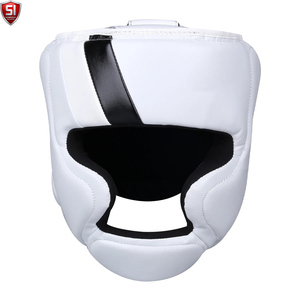 Protector de Cabeza para Boxeo, Cuero PU, Negro y Dorado, Protector Ligero para Sparring, Unisex para Adultos, Visera Única, Casco Deportivo Transpirable - Product Image 1