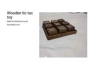 Jeu de Tic Tac Toe en bois éducatif pour enfants en gros avec logo personnalisé - Table d'activités d'apprentissage écologique - Product Image 4