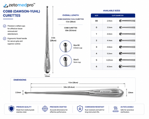 คีมขูดกระดูก COBB DAWSON-YUHL ขนาด 2.3 มม. ถึง 8 มม. รุ่น ZETOMEDPRO - Product Image 2