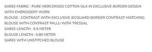 Fabulous Lichi Cotton Silk Viscose Rayon Casual <b>Saree</b> <b>Blouse</b> Piece Indian Women Party Wedding Wear Multi Color Low Price 73513 - Product Image 2