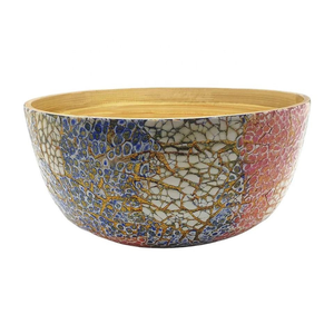 ชามไม้ไผ่ ชามสลัดเคลือบเงา ทำมือ เป็นมิตรกับสิ่งแวดล้อม น้ำหนักเบา ทนทาน ตกแต่งได้ ปรับแต่งได้ ขายส่งจากเวียดนาม - Product Image 6