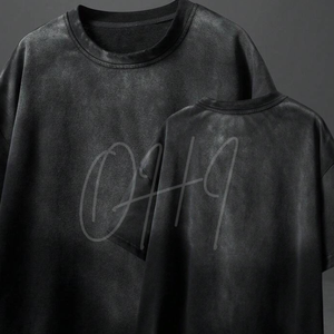 Camiseta Negra Vintage con Logotipo Personalizado, Estilo Oversize, Streetwear, para Hombre y Mujer, Algodón Premium con Lavado Ácido, Casual y Ecológica - Product Image 2