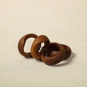 Anillos de servilleta artesanales de madera para decoración de mesa hecha a mano, recepciones de boda, restaurantes, comedores, hoteles, banquetes y reuniones festivas - Product Image 2