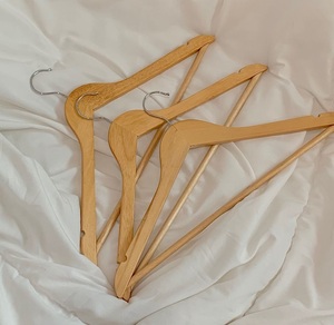 Closet Storage Durable Natural Finishing Wood <b>Clothing</b> <b>Hangers</b> Clothes for Wardrobe Closet Hot Sale Wood <b>Hanger</b> Vintage Style - Product Image 4