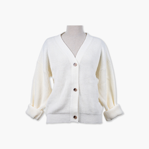 Premium Vietnam Cable Knit No Printing Knitted Solid Color 100% Acrylic <b>Cardigan</b> 3 Button Casual Simple V-neck Anti-Wrinkle - Product Image 3