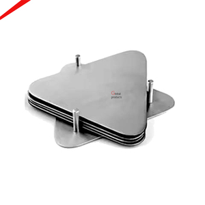 Good Quality <b>Silver</b> Metal Aluminum <b>Coaster</b> for Table top and Kitchen Counter Top Best Selling For Home Hotel Usage - Product Image 2