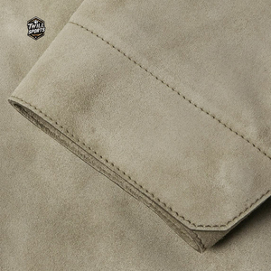 TWILL SPORTS <b>Men's</b> Stand Winter Zipper <b>Suede</b> Leather Knitted Waterproof Windproof Heated Anti-Bacterial Breathable Quilted - Product Image 4